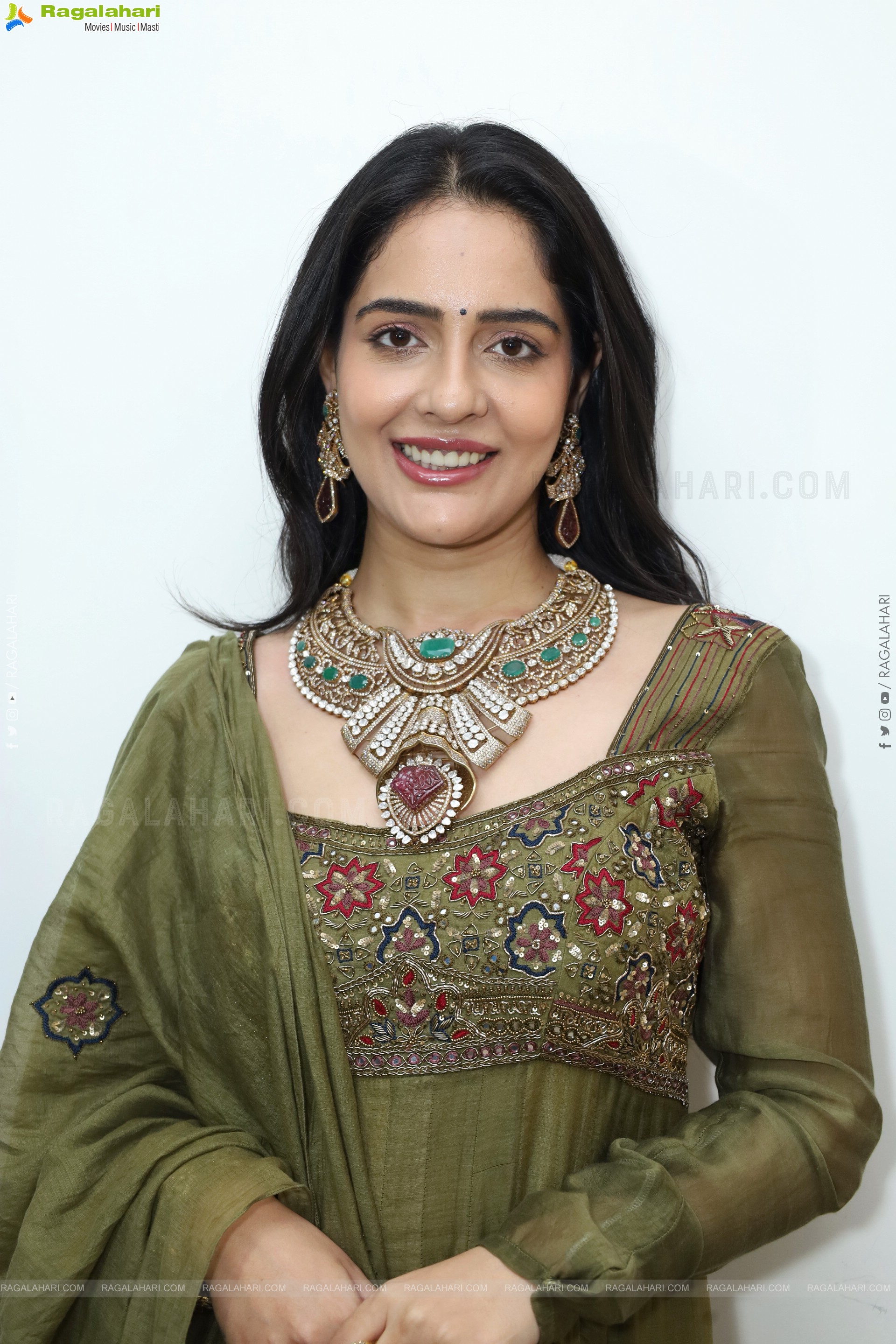 Malvi Malhotra stills in Green Designer Dress, HD Gallery