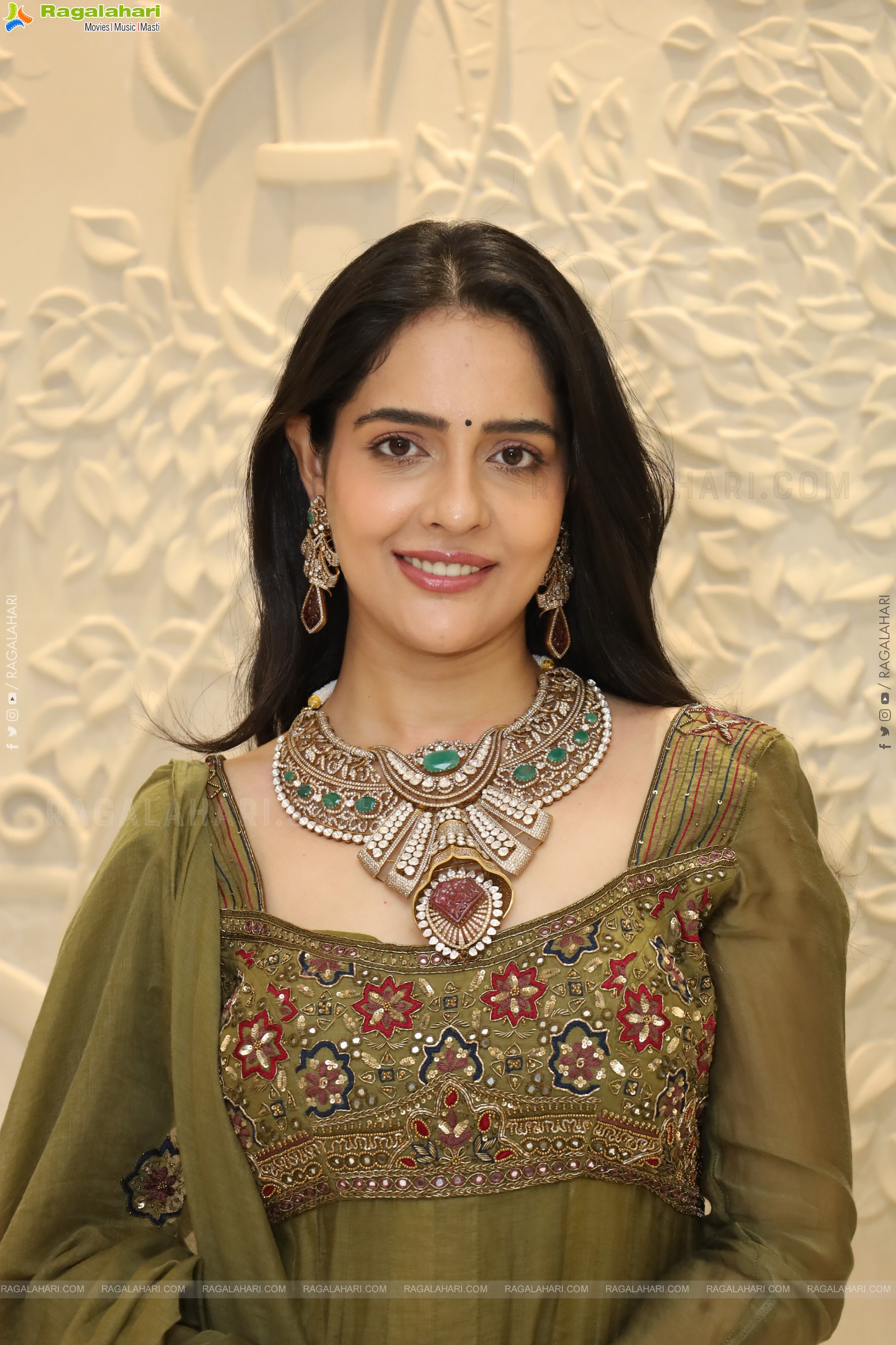 Malvi Malhotra stills in Green Designer Dress, HD Gallery