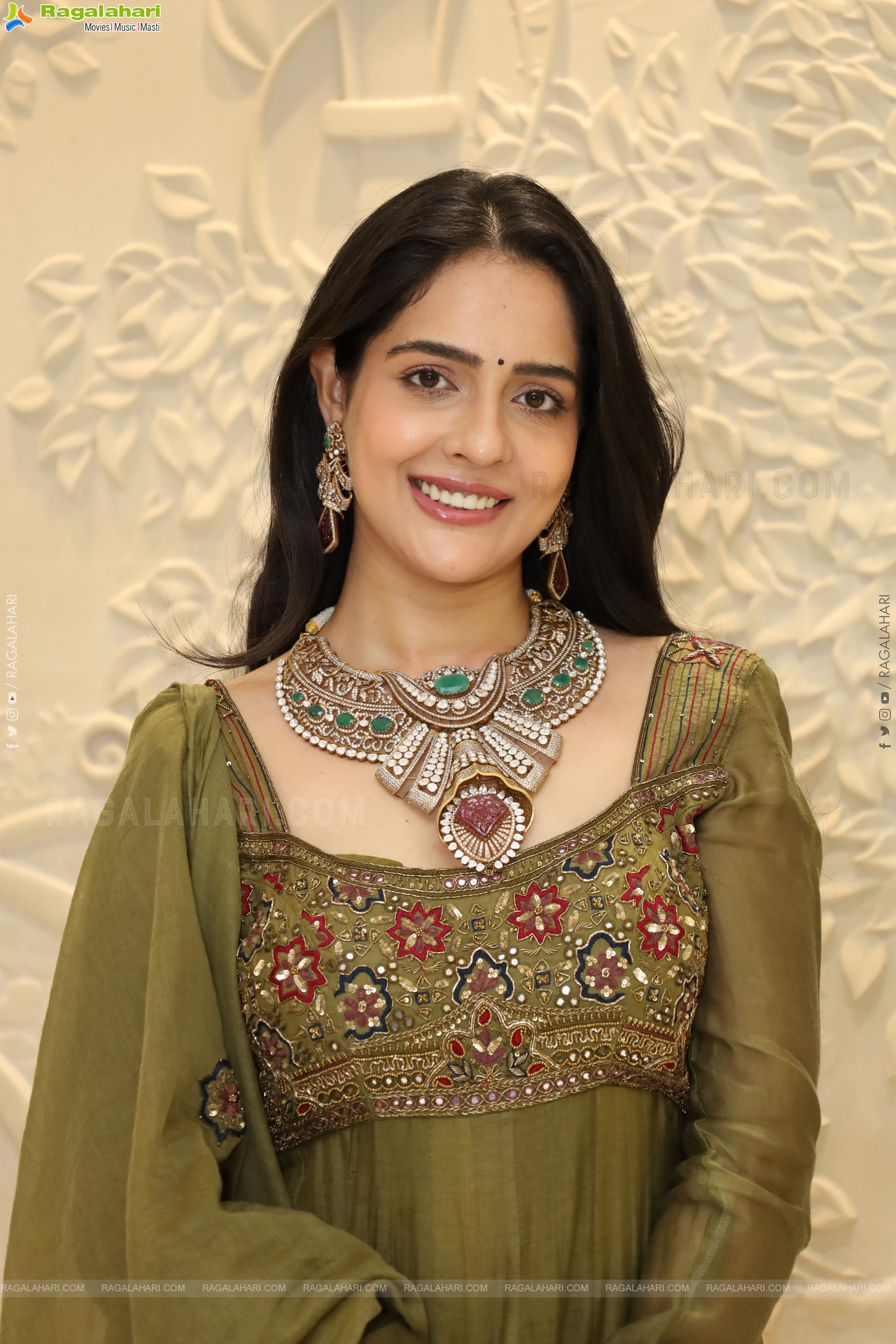 Malvi Malhotra stills in Green Designer Dress, HD Gallery