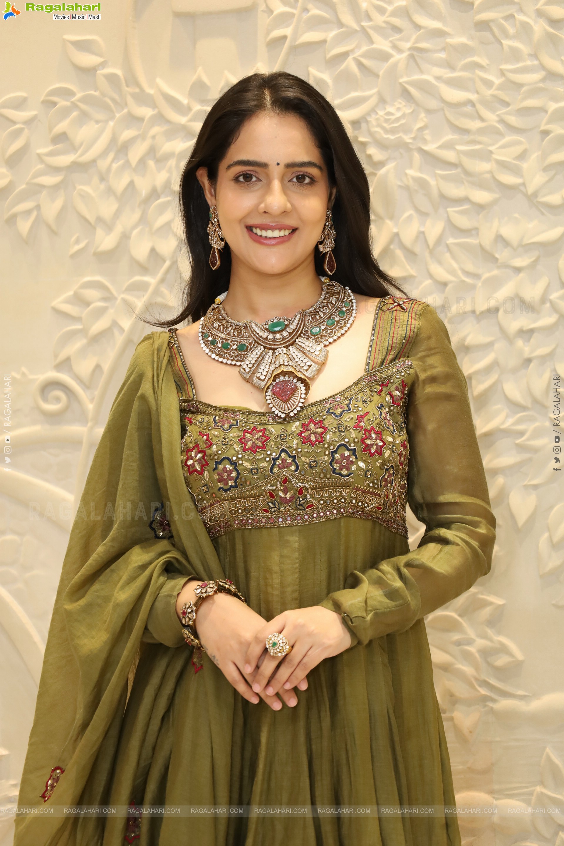 Malvi Malhotra stills in Green Designer Dress, HD Gallery