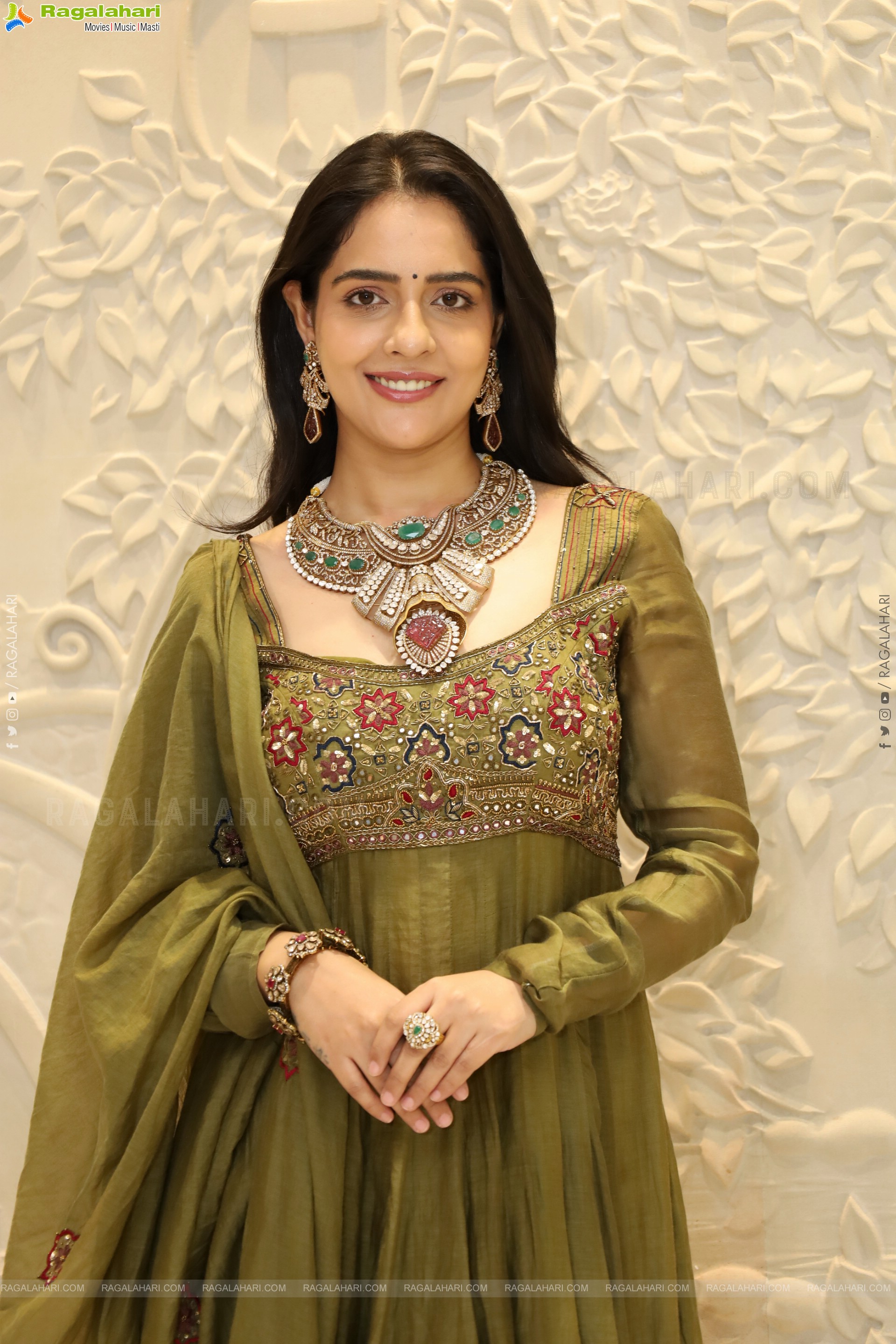 Malvi Malhotra stills in Green Designer Dress, HD Gallery