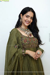 Malvi Malhotra stills in Green Designer Dress, HD Gallery