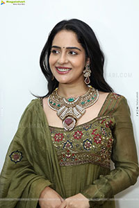 Malvi Malhotra stills in Green Designer Dress, HD Gallery