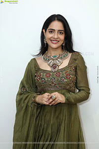 Malvi Malhotra stills in Green Designer Dress, HD Gallery