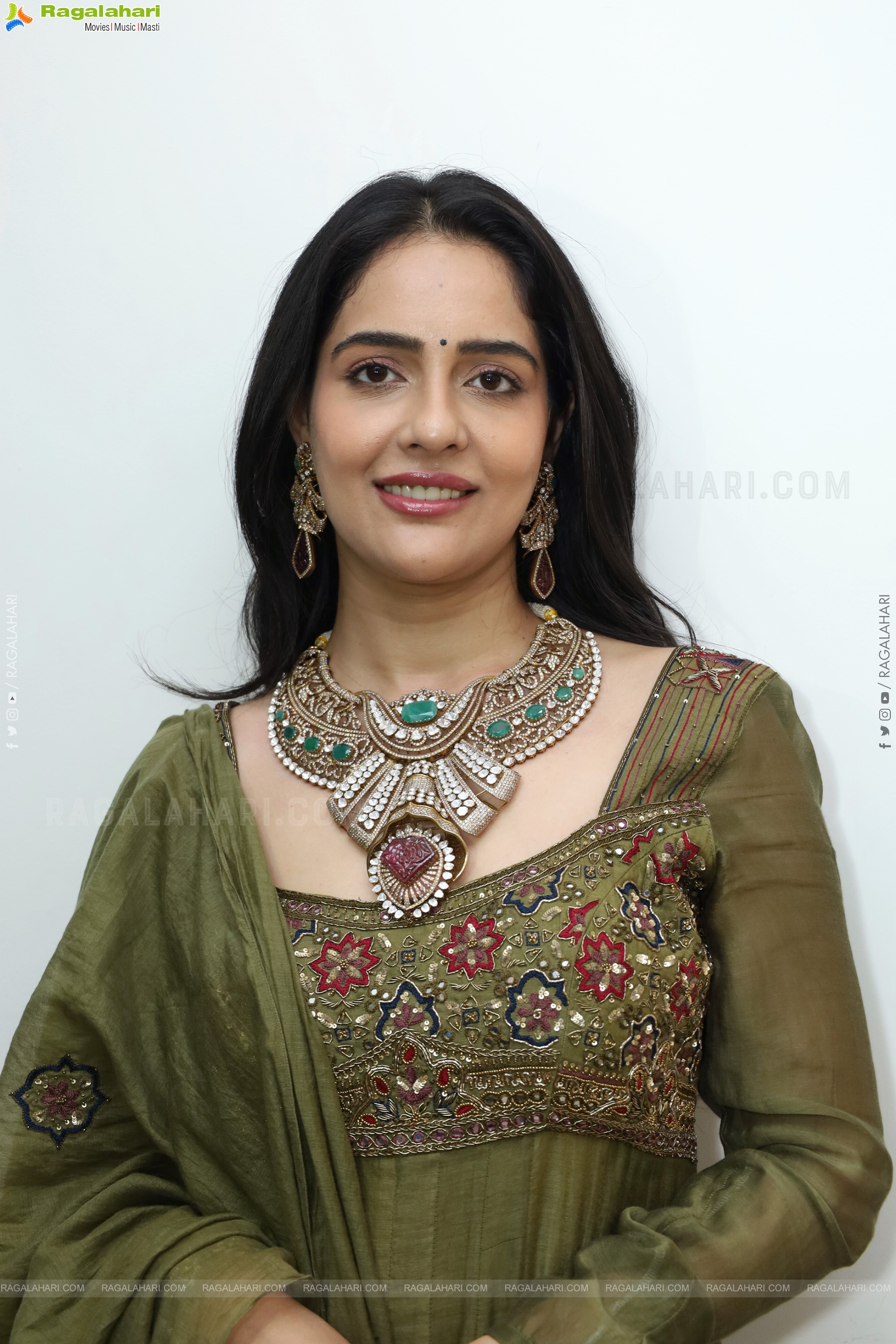 Malvi Malhotra stills in Green Designer Dress, HD Gallery