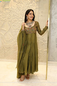Malvi Malhotra stills in Green Designer Dress, HD Gallery