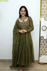 Malvi Malhotra stills in Green Designer Dress, HD Gallery
