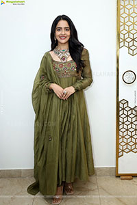 Malvi Malhotra stills in Green Designer Dress, HD Gallery