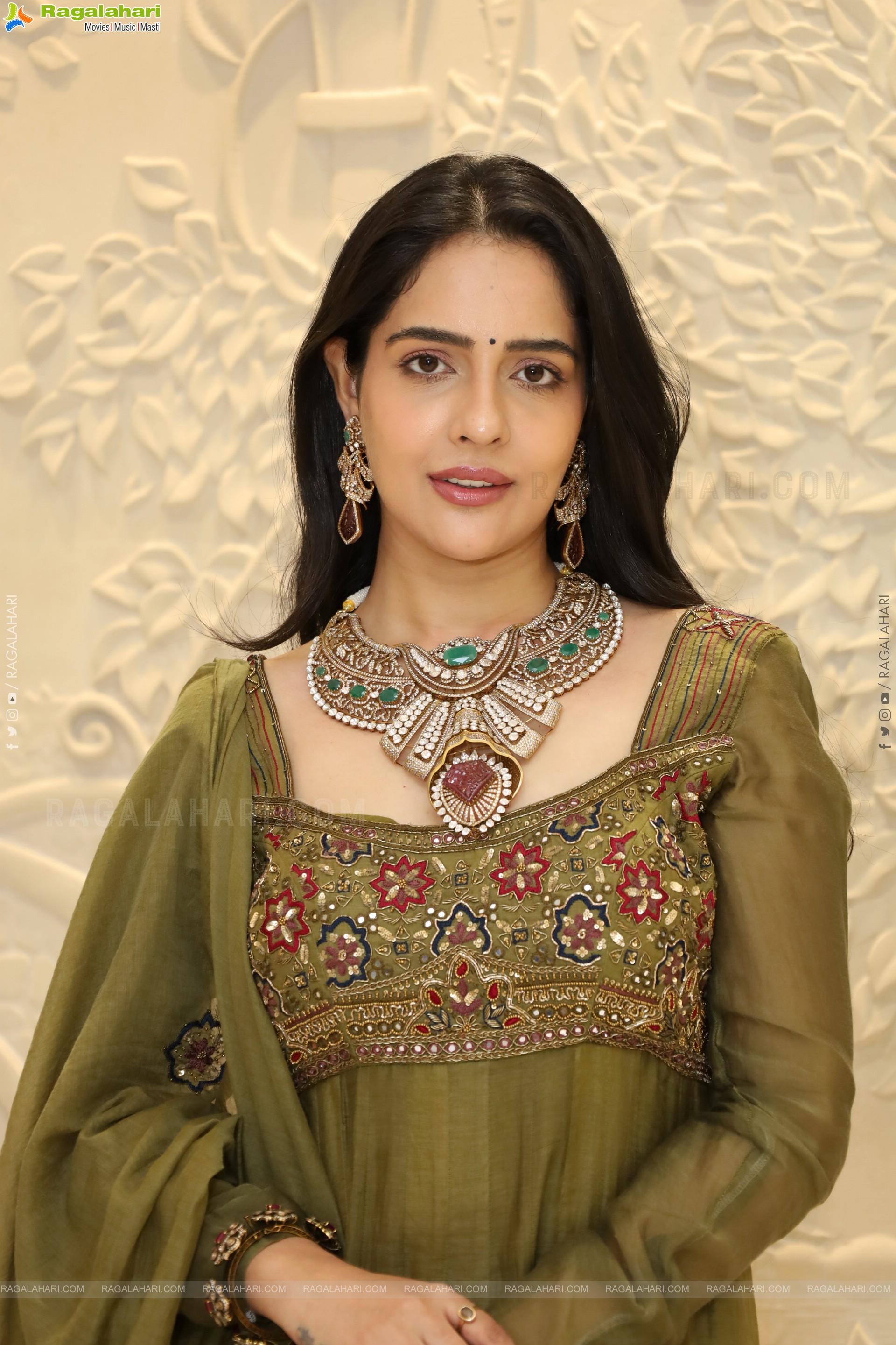 Malvi Malhotra stills in Green Designer Dress, HD Gallery