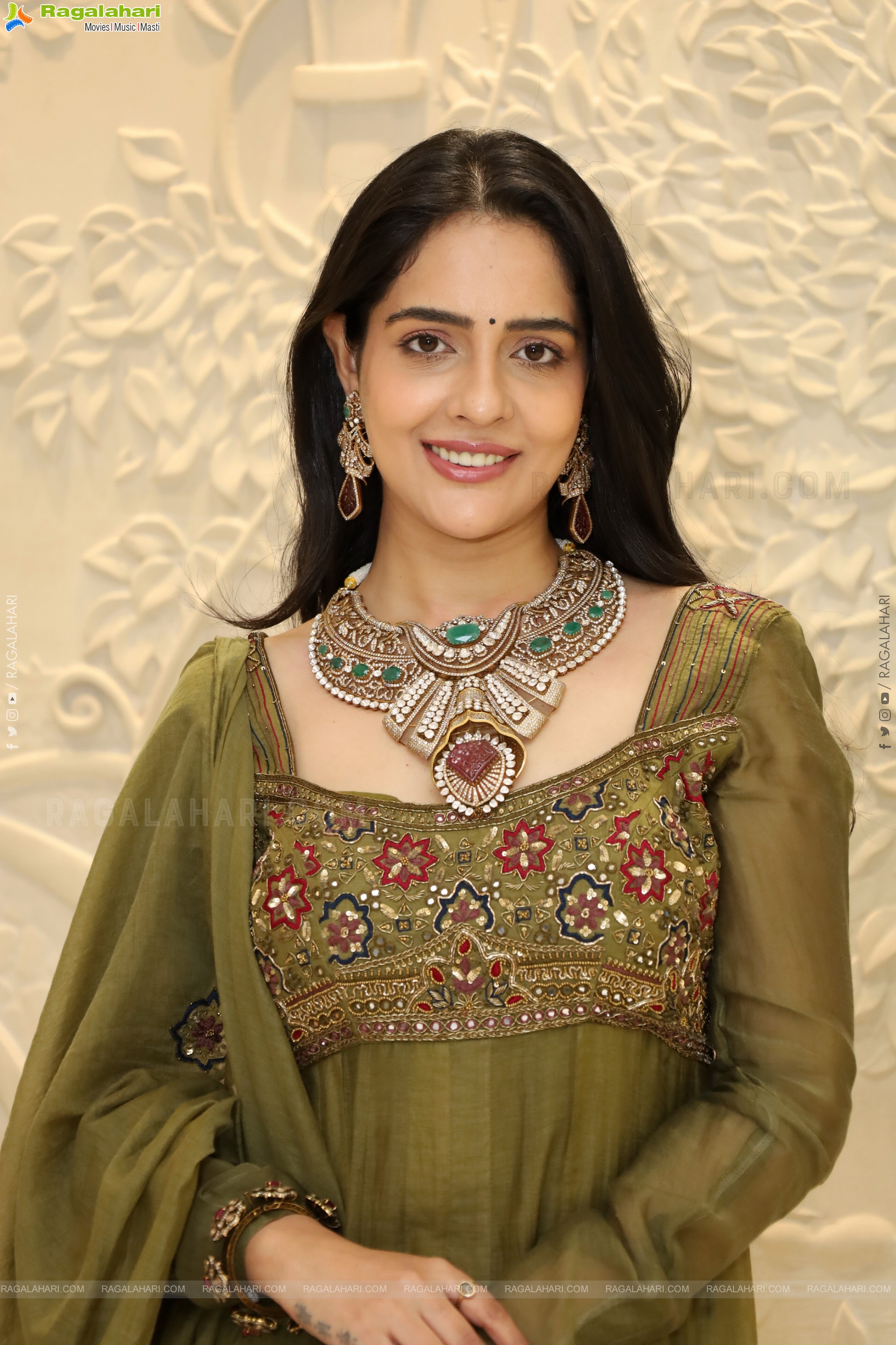 Malvi Malhotra stills in Green Designer Dress, HD Gallery