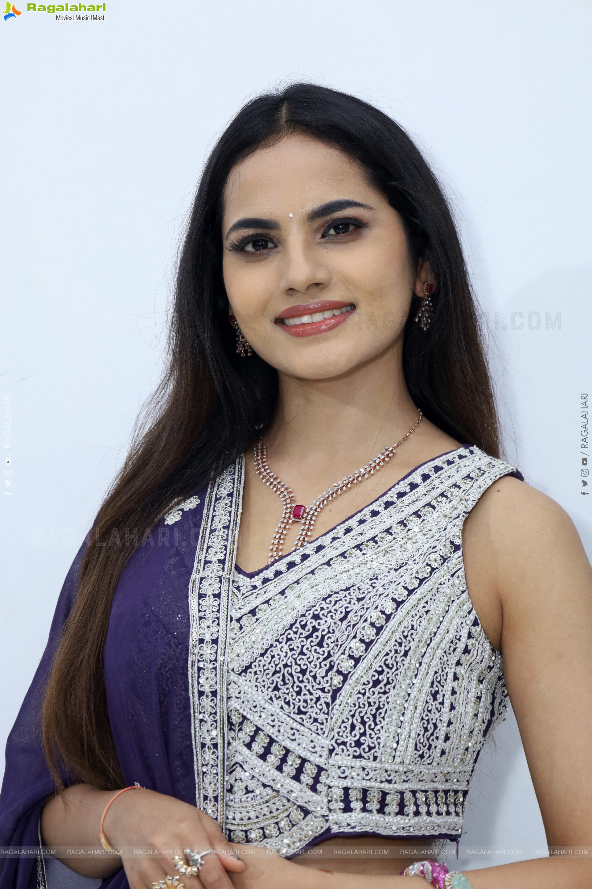 Priyanka Chowdary stills in Designer Lehenga Choli, HD Gallery