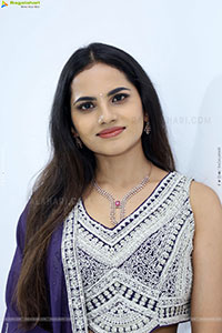 Priyanka Chowdary stills in Designer Lehenga Choli