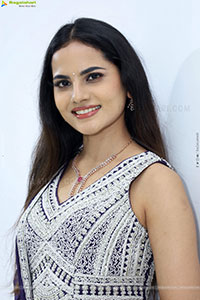 Priyanka Chowdary stills in Designer Lehenga Choli