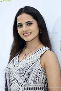 Priyanka Chowdary stills in Designer Lehenga Choli
