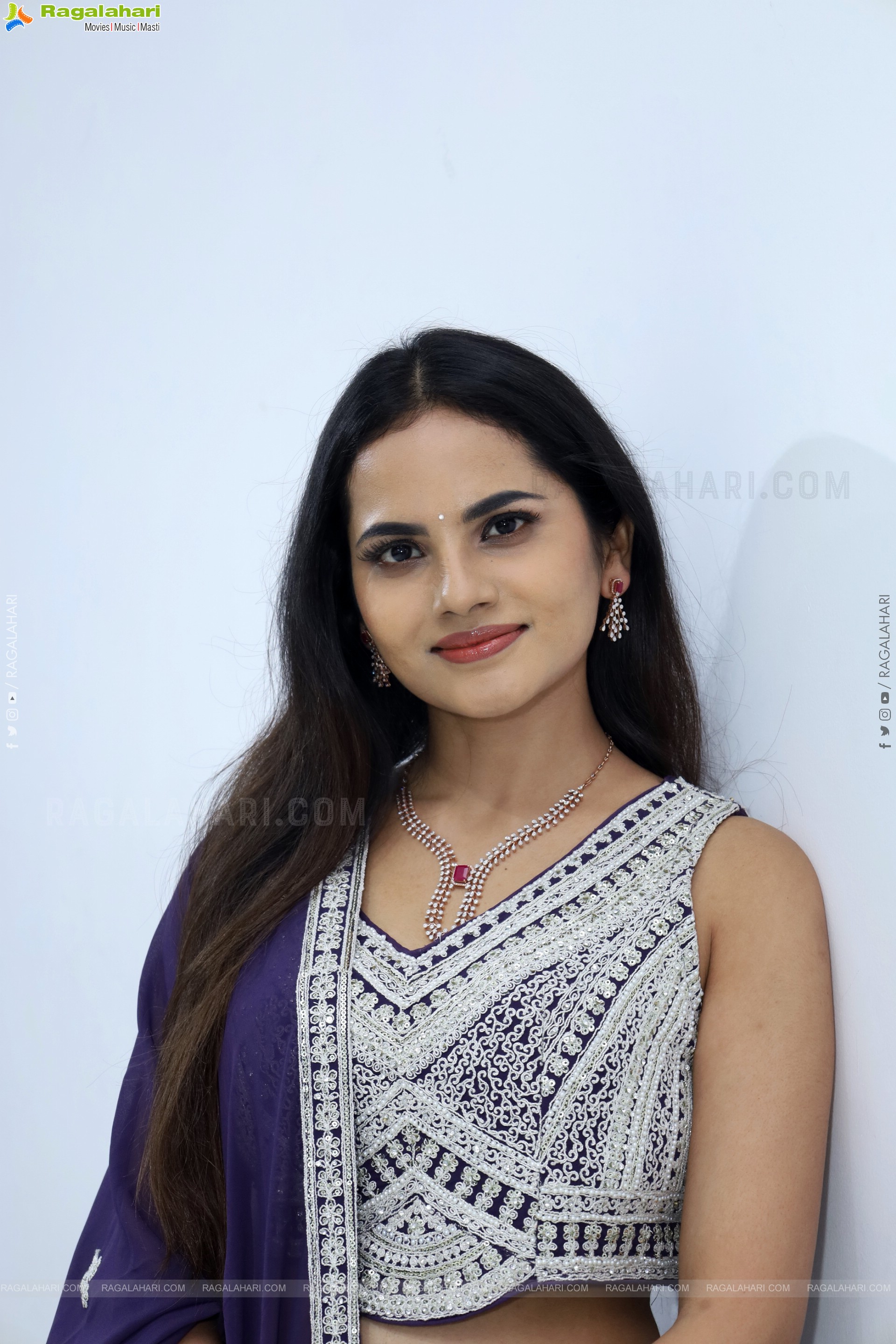 Priyanka Chowdary stills in Designer Lehenga Choli, HD Gallery