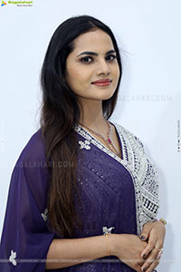 Priyanka Chowdary stills in Designer Lehenga Choli