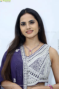 Priyanka Chowdary stills in Designer Lehenga Choli