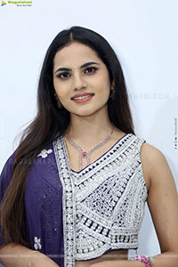 Priyanka Chowdary stills in Designer Lehenga Choli