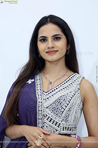 Priyanka Chowdary stills in Designer Lehenga Choli