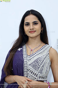 Priyanka Chowdary stills in Designer Lehenga Choli