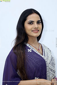 Priyanka Chowdary stills in Designer Lehenga Choli