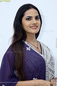 Priyanka Chowdary stills in Designer Lehenga Choli