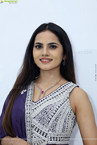 Priyanka Chowdary stills in Designer Lehenga Choli