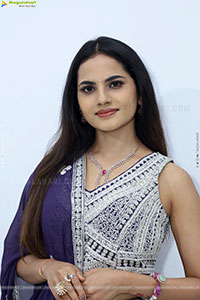 Priyanka Chowdary stills in Designer Lehenga Choli