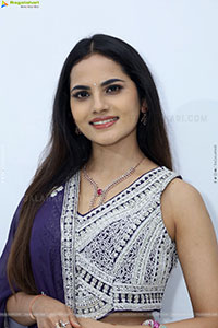 Priyanka Chowdary stills in Designer Lehenga Choli