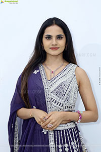 Priyanka Chowdary stills in Designer Lehenga Choli