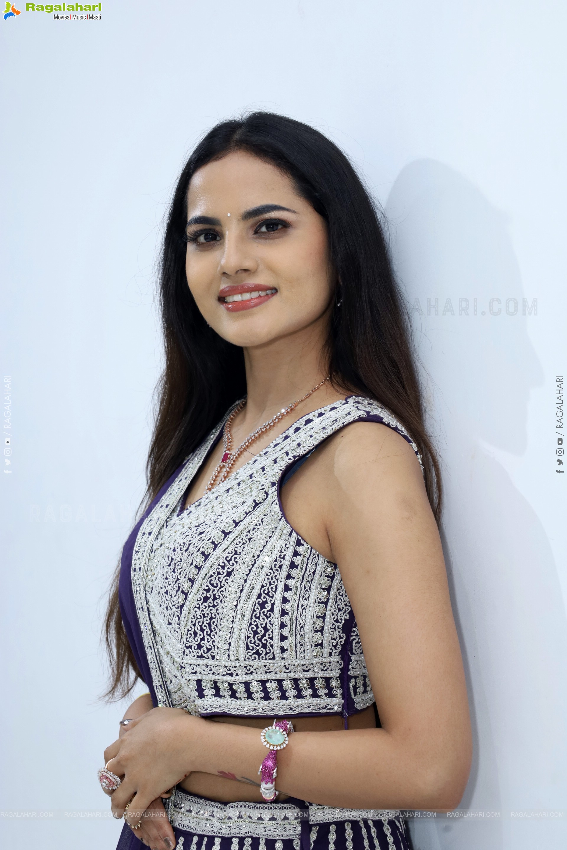 Priyanka Chowdary stills in Designer Lehenga Choli, HD Gallery