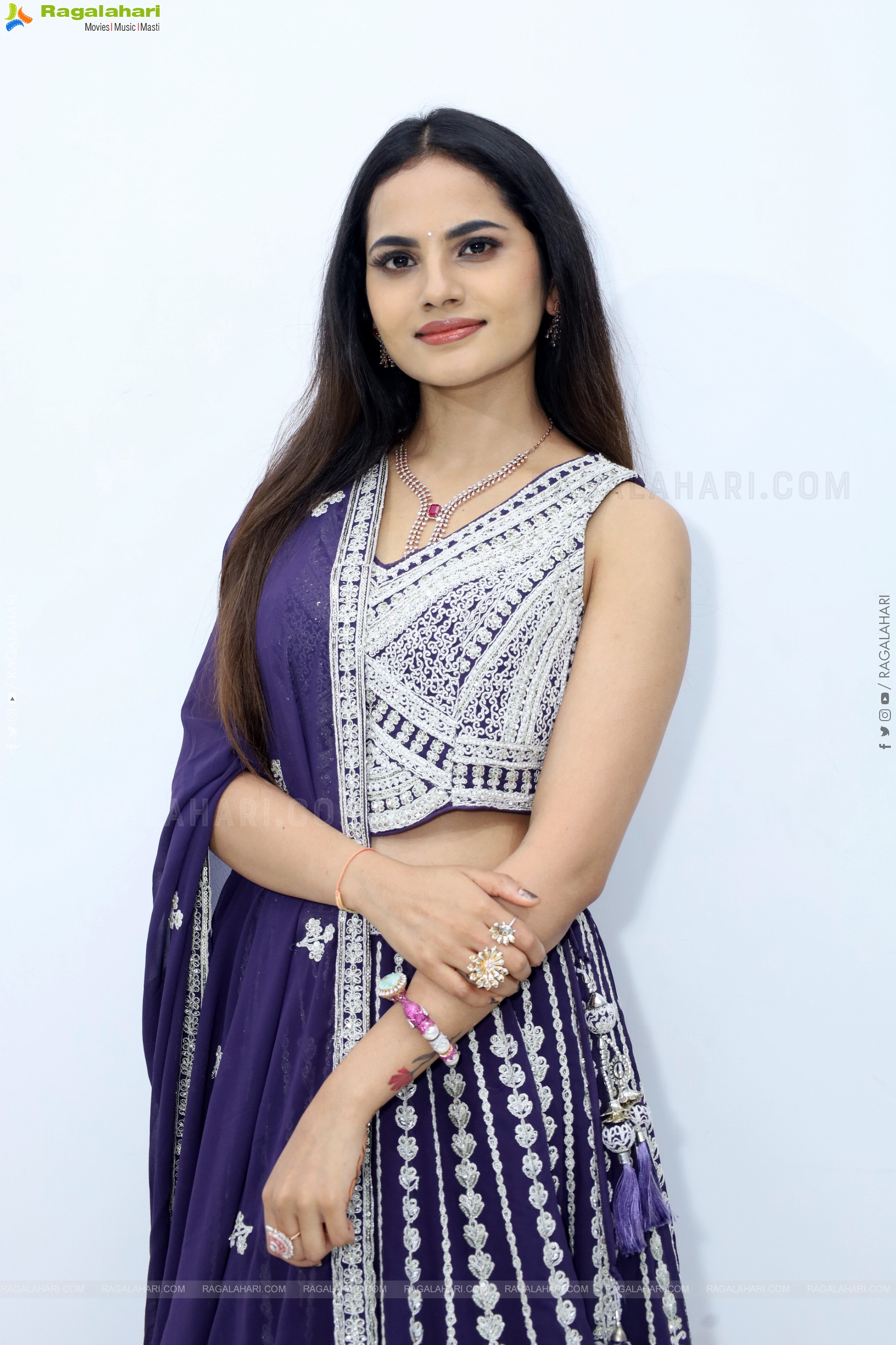 Priyanka Chowdary stills in Designer Lehenga Choli, HD Gallery