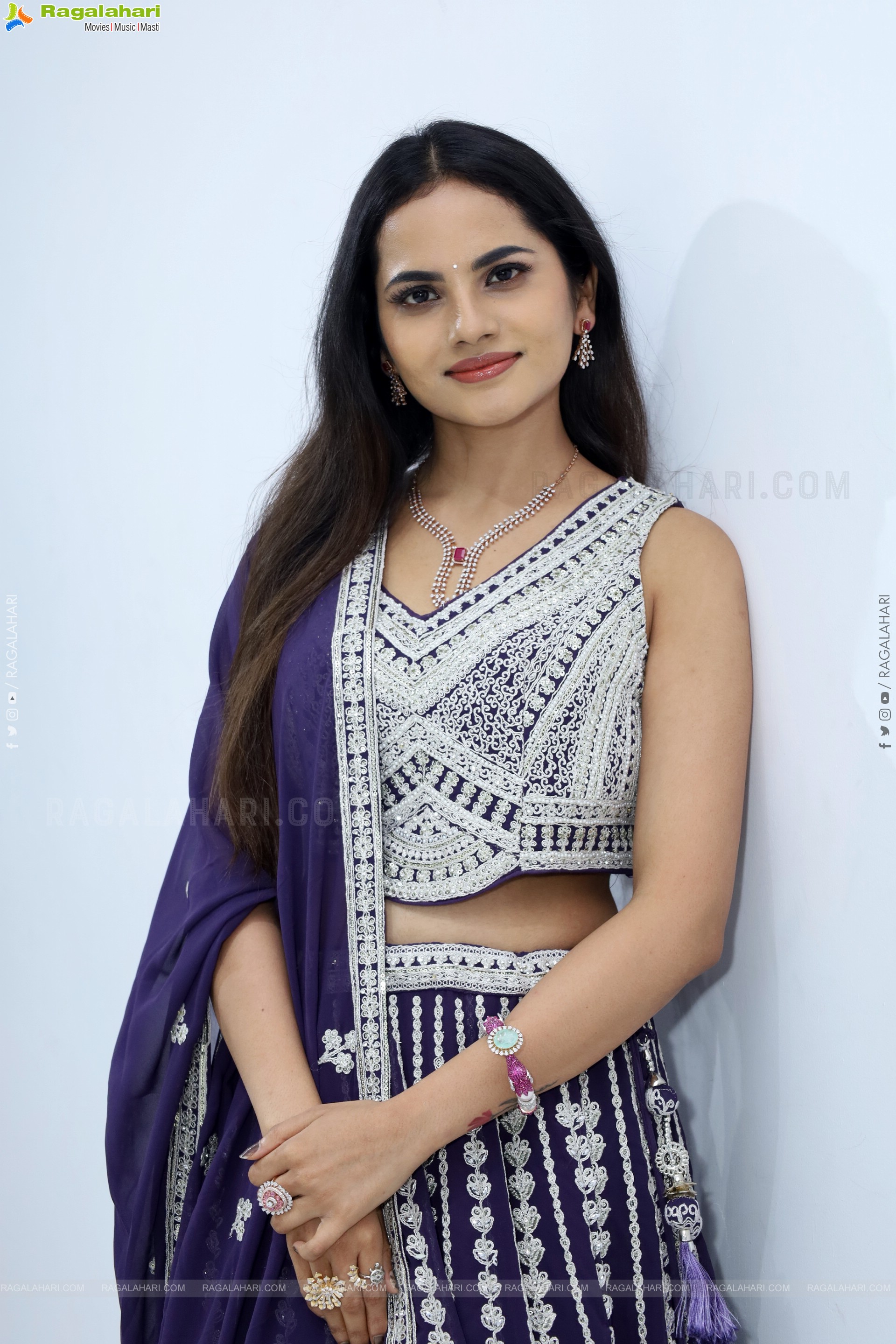Priyanka Chowdary stills in Designer Lehenga Choli, HD Gallery
