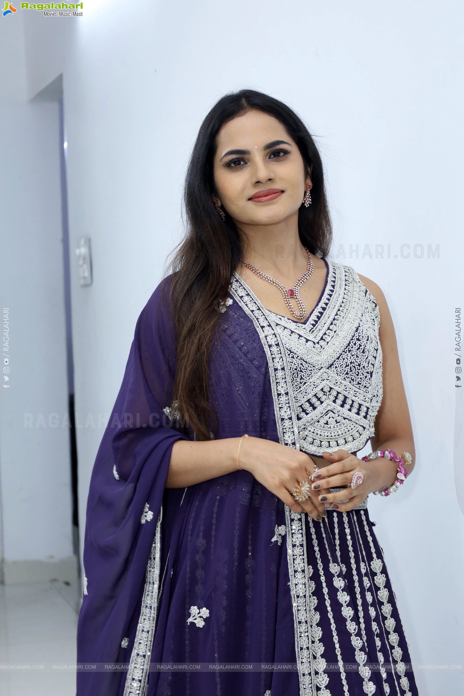 Priyanka Chowdary stills in Designer Lehenga Choli, HD Gallery