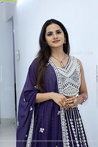 Priyanka Chowdary stills in Designer Lehenga Choli