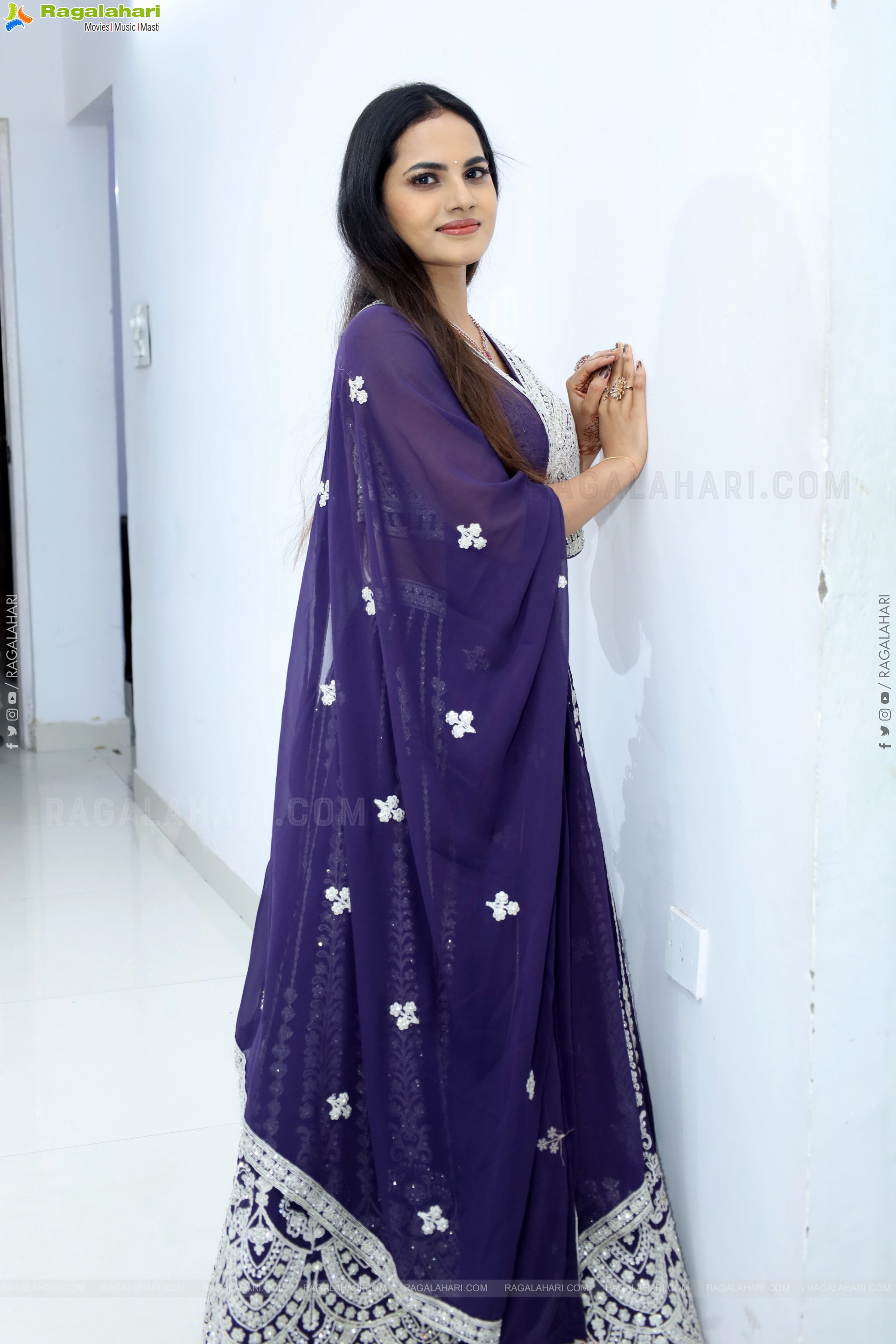 Priyanka Chowdary stills in Designer Lehenga Choli, HD Gallery