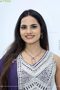 Priyanka Chowdary stills in Designer Lehenga Choli