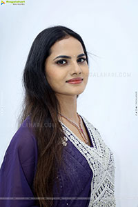 Priyanka Chowdary stills in Designer Lehenga Choli