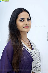 Priyanka Chowdary stills in Designer Lehenga Choli
