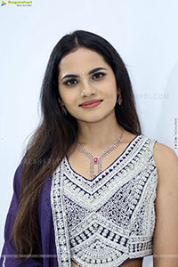 Priyanka Chowdary stills in Designer Lehenga Choli