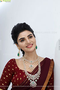 Varsha poses with Designer Jewellery, HD Gallery