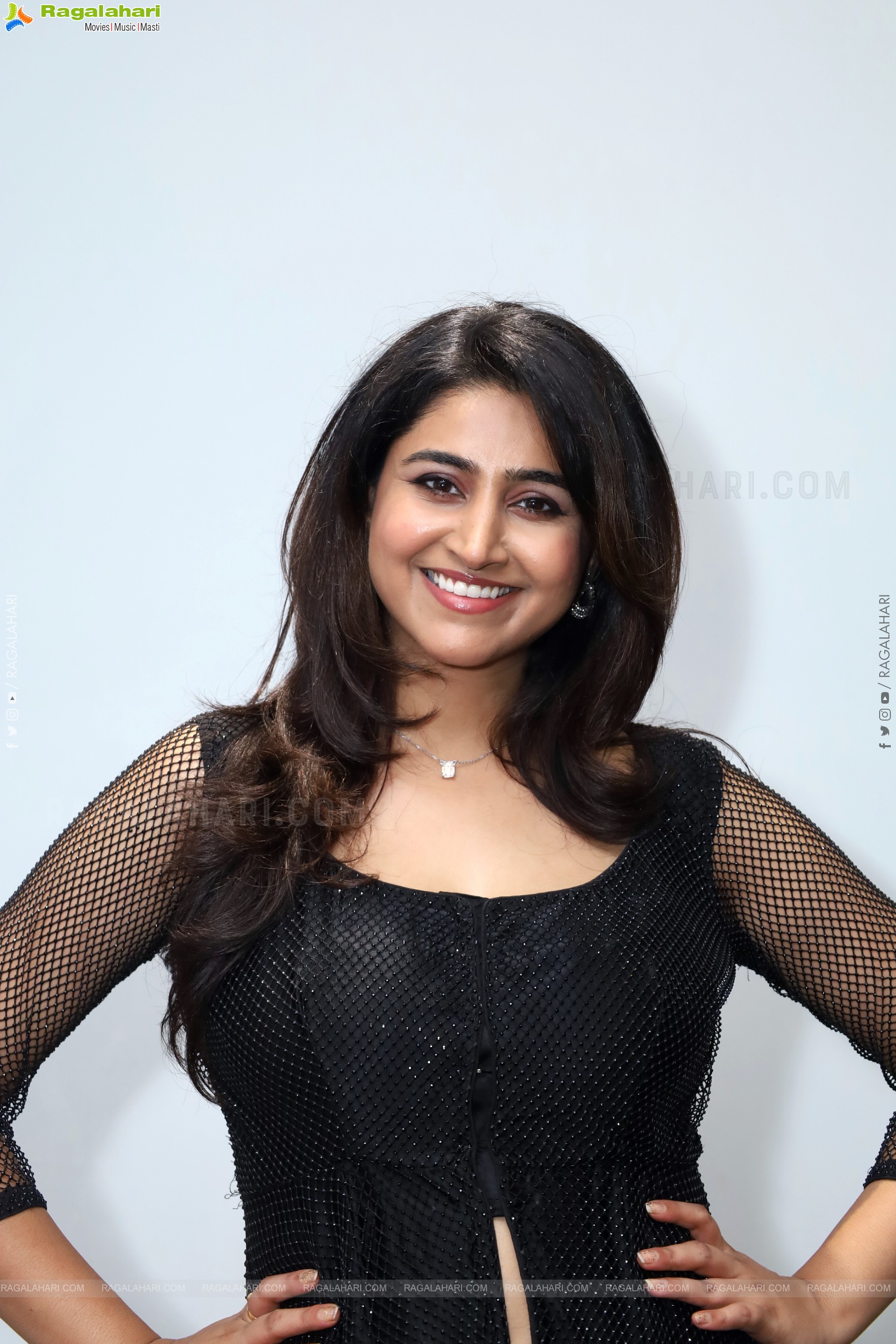 Varshini Sounderajan in Black Dress, HD Photo Gallery