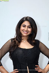 Varshini Sounderajan in Black Dress, HD Photo Gallery