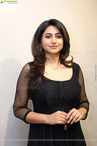 Varshini Sounderajan in Black Dress, HD Photo Gallery