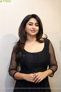 Varshini Sounderajan in Black Dress, HD Photo Gallery