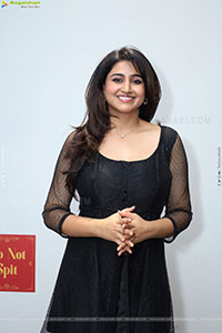 Varshini Sounderajan in Black Dress, HD Photo Gallery