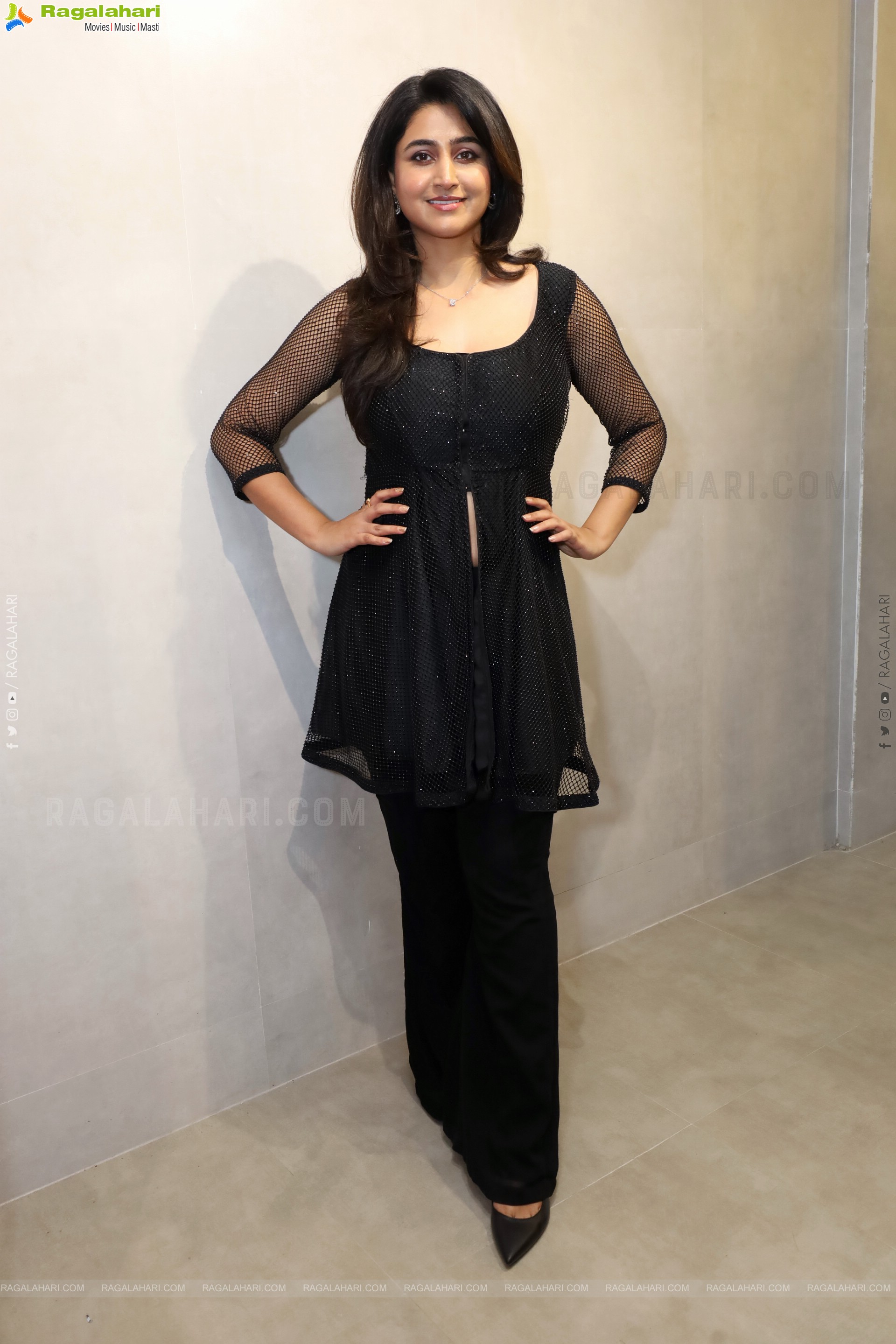 Varshini Sounderajan in Black Dress, HD Photo Gallery