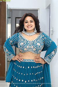 Aashi Glam stills in Blue Lehenga Choli, HD Gallery