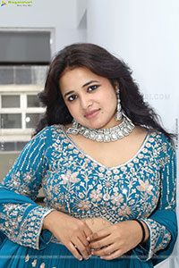 Aashi Glam stills in Blue Lehenga Choli, HD Gallery
