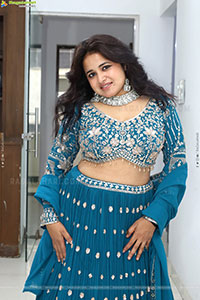 Aashi Glam stills in Blue Lehenga Choli, HD Gallery